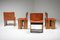 Cognac Leather Dining Chairs by Tobia & Afra Scarpa, 1970s, Set of 4, Image 12