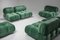 Green Velvet Modular Camaleonda Sofa by Mario Bellini for B&B Italia / C&B Italia, 1970s, Set of 4, Image 3
