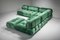 Green Velvet Modular Camaleonda Sofa by Mario Bellini for B&B Italia / C&B Italia, 1970s, Set of 4 8