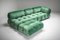 Green Velvet Modular Camaleonda Sofa by Mario Bellini for B&B Italia / C&B Italia, 1970s, Set of 4 7