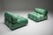 Green Velvet Modular Camaleonda Sofa by Mario Bellini for B&B Italia / C&B Italia, 1970s, Set of 4 18