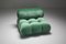 Green Velvet Modular Camaleonda Sofa by Mario Bellini for B&B Italia / C&B Italia, 1970s, Set of 4, Image 15