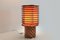 Asian Wood and Linen Table Lamp, 1950s 3