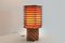 Asian Wood and Linen Table Lamp, 1950s, Image 3