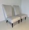 Italian Black Lacquered and White Velvet Armchairs, 1940s, Set of 2, Image 2