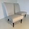 Italian Black Lacquered and White Velvet Armchairs, 1940s, Set of 2, Image 3