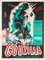 Póster francés vintage de la película Godzilla de A. Poucel, 1954, Imagen 1