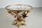 Gold Floral Side Table, 1970s, Image 1