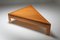 Postmodern French Triangular Elm Coffee Table, 1970s, Image 4