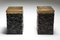 Black and Bronze Lava Stools, 1990s, Set of 2, Image 8