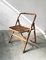 Mid-Century Bamboo Folding Chair with Brass Details, 1950s 1