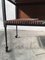 Mid-Century Black Iron Coffee Table with Clear Glass and Wooden Shelves 7