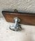 Mid-Century Brushed Steel and Solid Wood Wall Coat Rack 3