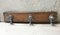 Mid-Century Brushed Steel and Solid Wood Wall Coat Rack 2