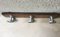 Mid-Century Brushed Steel and Solid Wood Wall Coat Rack 7