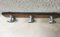 Mid-Century Brushed Steel and Solid Wood Wall Coat Rack, Image 7