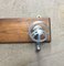 Mid-Century Brushed Steel and Solid Wood Wall Coat Rack 6