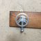 Mid-Century Brushed Steel and Solid Wood Wall Coat Rack 4