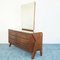 Vintage Wooden Dressing Drawer & Mirror in the Style of Dassi, 1950s, Image 1