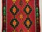 Large Vintage Turkish Red, Black, and Purple Wool Kilim Runner Rug, 1950s, Image 2