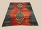 Grand Tapis Kilim Vintage en Laine Noire et Rouge, Turquie, 1950s 4