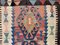 Grand Tapis Kilim Vintage Rouge, Marron, Bleu et Beige, Turquie, 1950s 6