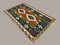 Grand Tapis Kilim Vintage Bleu, Rouge, Beige et Vert, Turquie, 1950s 2