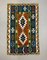 Large Vintage Turkish Blue, Red, Beige, and Green Tribal Kilim Rug, 1950s 1