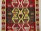 Grand Tapis Kilim Vintage en Laine Rouge, Noire et Verte, Turquie, 1950s 6