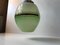 Danish Green Opaline Glass Funkis Pendant Lamp from Lyfa, 1940s 4