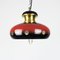 Space Age Red and Gold Pendant Lamps, 1960s, Set of 2, Image 9