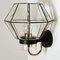 Large Iron and Clear Glass Wall Light from Glashütte Limburg, 1960s 6