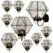 Large Iron and Clear Glass Wall Light from Glashütte Limburg, 1960s, Image 1