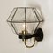 Large Iron and Clear Glass Wall Light from Glashütte Limburg, 1960s 5