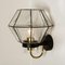 Large Iron and Clear Glass Wall Light from Glashütte Limburg, 1960s, Image 5