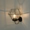 Large Iron and Clear Glass Wall Light from Glashütte Limburg, 1960s, Image 4