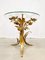 Vintage Brass, Gilt Metal & Glass Side Table by Hans Kogl, 1960s 7