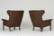 Leather and Rosewood Armchairs by Hans J. Wegner for AP Stolen, 1960s, Set of 4 5