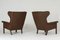 Leather and Rosewood Armchairs by Hans J. Wegner for AP Stolen, 1960s, Set of 4, Image 5