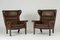 Leather and Rosewood Armchairs by Hans J. Wegner for AP Stolen, 1960s, Set of 4 6