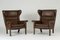 Leather and Rosewood Armchairs by Hans J. Wegner for AP Stolen, 1960s, Set of 4, Image 6