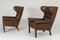 Leather and Rosewood Armchairs by Hans J. Wegner for AP Stolen, 1960s, Set of 4 2
