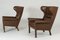 Leather and Rosewood Armchairs by Hans J. Wegner for AP Stolen, 1960s, Set of 4, Image 2