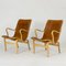 Mid-Century Leather Model Eva Armchairs by Bruno Mathsson for Dux, Set of 2 9