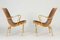 Mid-Century Leather Model Eva Armchairs by Bruno Mathsson for Dux, Set of 2 2