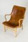 Mid-Century Leather Model Eva Armchairs by Bruno Mathsson for Dux, Set of 2 1