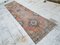 Vintage Turkish Low Pile Faded Color Oushak Runner Rug, 1970s, Image 2