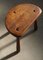 Vintage Scandinavian Modern Solid Wooden Stool, Image 1