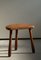 Moderner skandinavischer Vintage Hocker aus massivem Holz 6