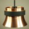 Vintage Copper and Aluminum Slats Pendant Lamp from VEB Metalldrücker Halle, 1970s, Image 6